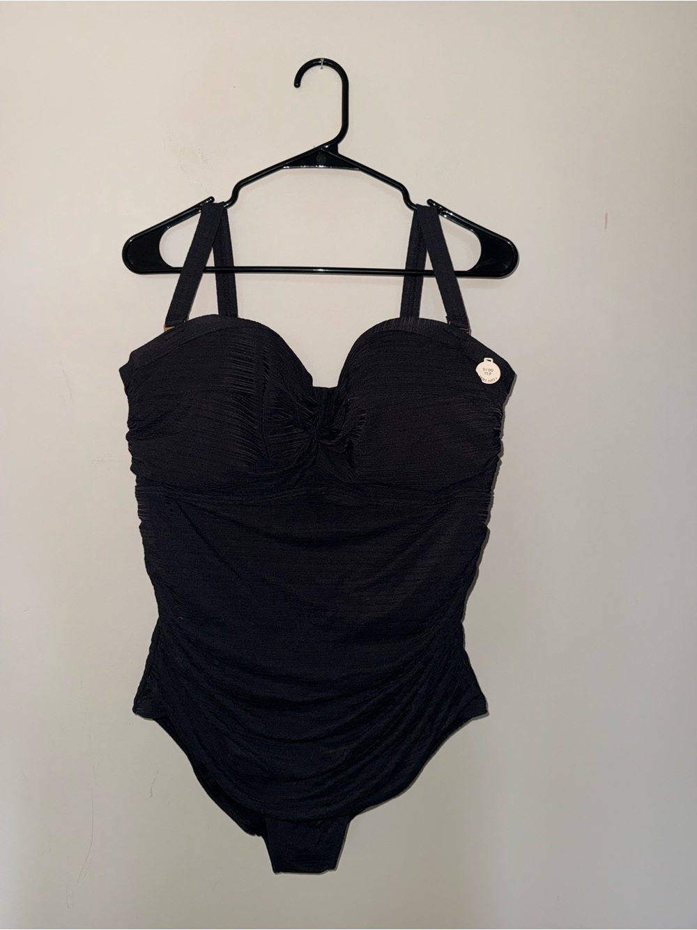 Black Women's One-Piece Swimsuit with Supportive Cups